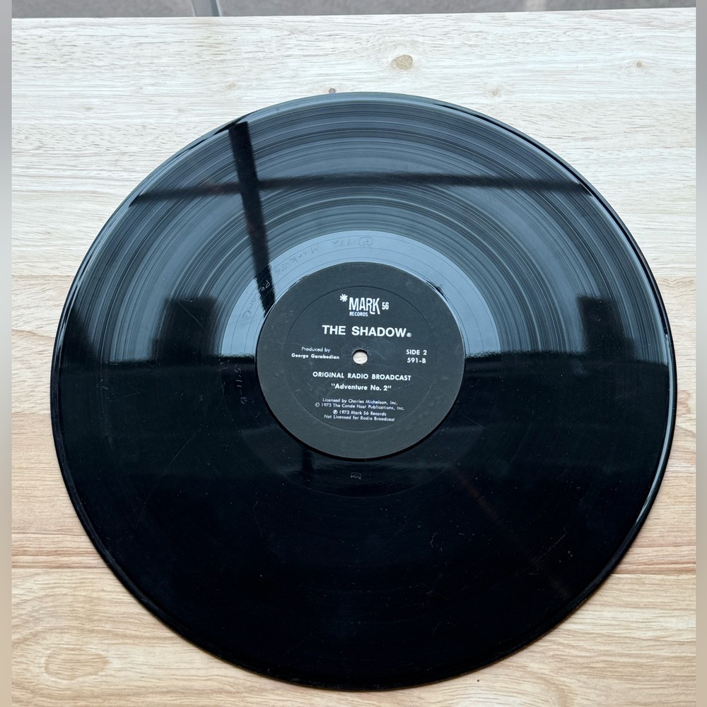 Mark 56 Vinyl Record - The Shadow Original Radio Broadcast
